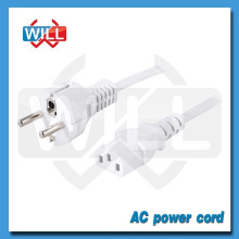 VDE White european standard ac power cord with C13